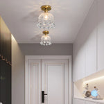 Crystal Glass LED Ceiling Lamp Modern Luxury Interior Lighting Fixture