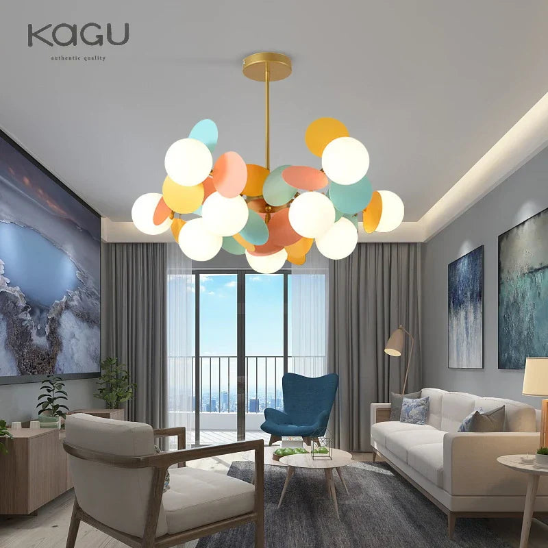 Flower Branch Series Chandelier: Multicolored Kids Room & Bedroom Lighting Fixtures