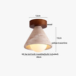 Yellow Travertine Stone LED Ceiling Light for Modern Nordic Ambiance