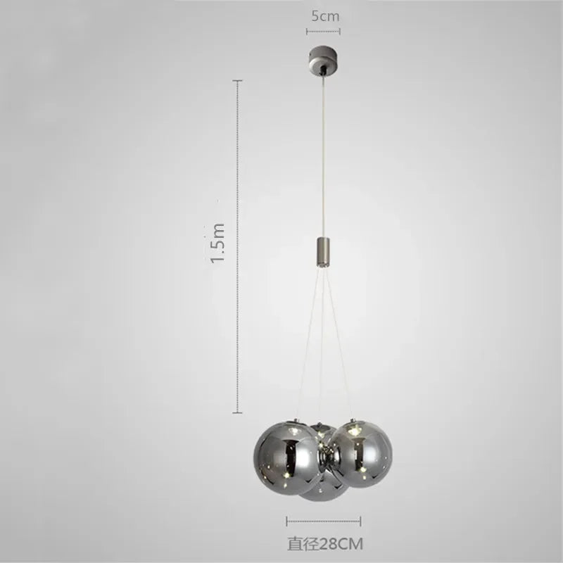 Glass Ball LED Pendant Lamps: Stylish Lighting for Kitchen, Bedroom, Living & Dining Room