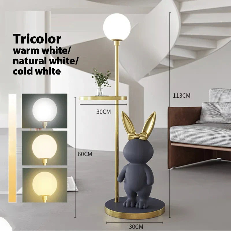 Rabbit LED Floor Lamp for Kids Room Nordic Modern Style