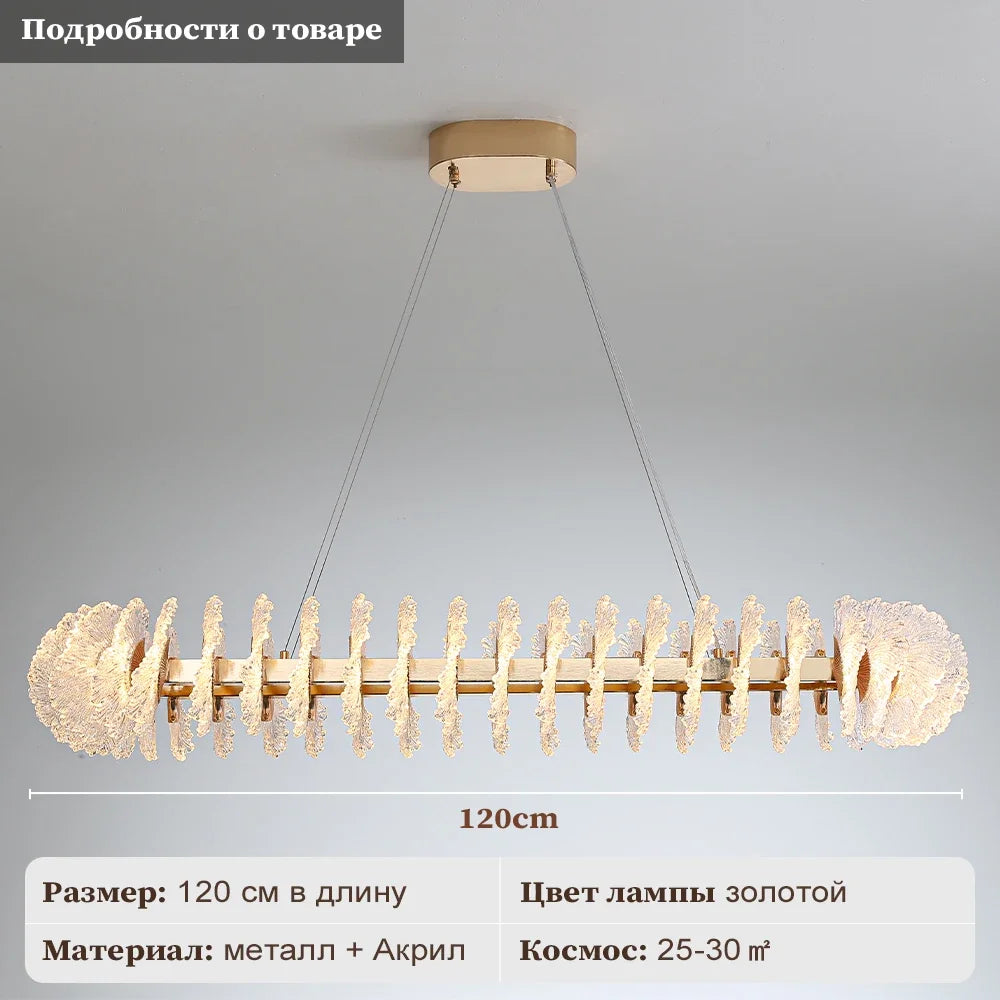 Coral Flower Crystal Chandelier: Modern Luxury LED Pendant Lighting for Home