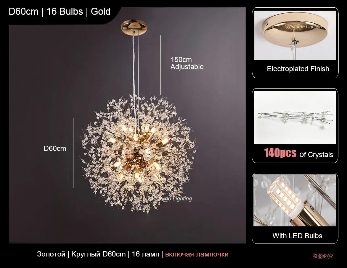 Rectangle Crystal Chandelier - Mid-century Art Deco Long Hanging Lamp