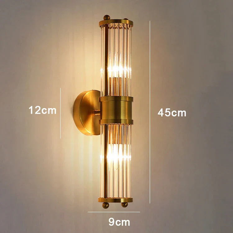 Nordic Clear Glass Wall Lights for Home Living Room Decor