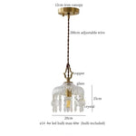 Crystal Glass LED Copper Pendant Lights for Bedroom Living Dining Room