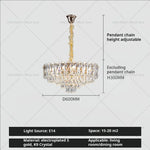 Crystal Chandelier: Luxury French Style Light for Elegant Living Room & Dining Area