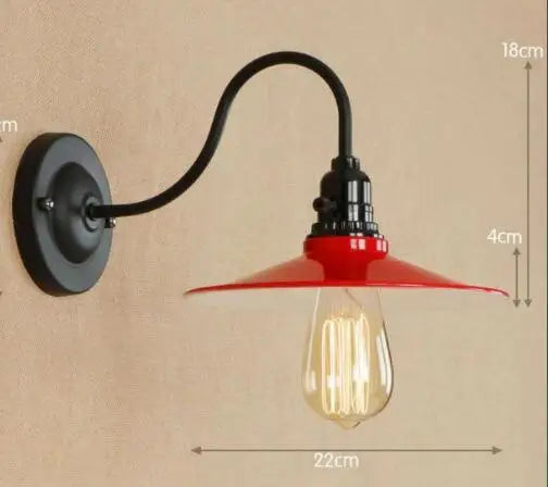 Vintage Industrial Wall Lamp Sconce LED - White Antique Loft Stair Bedroom