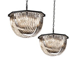 Black Stainless Steel Crystal Glass Ceiling Chandelier - LED Dimmable Luxury Nordic Light