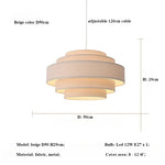 Minimalist Fabric Pendant Chandelier for Bedroom and Bar - LED Ceiling Lamp