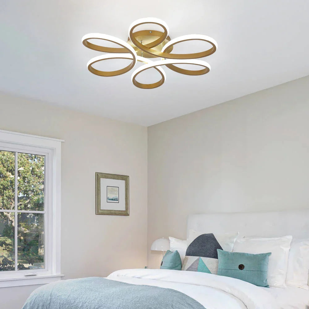 Modern Acrylic Aluminum LED Chandelier with Remote Control Dimming