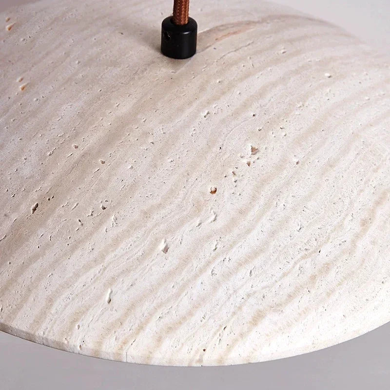 Yellow Travertine Bedside Chandelier - Retro Nordic Style LED Pendant Lights