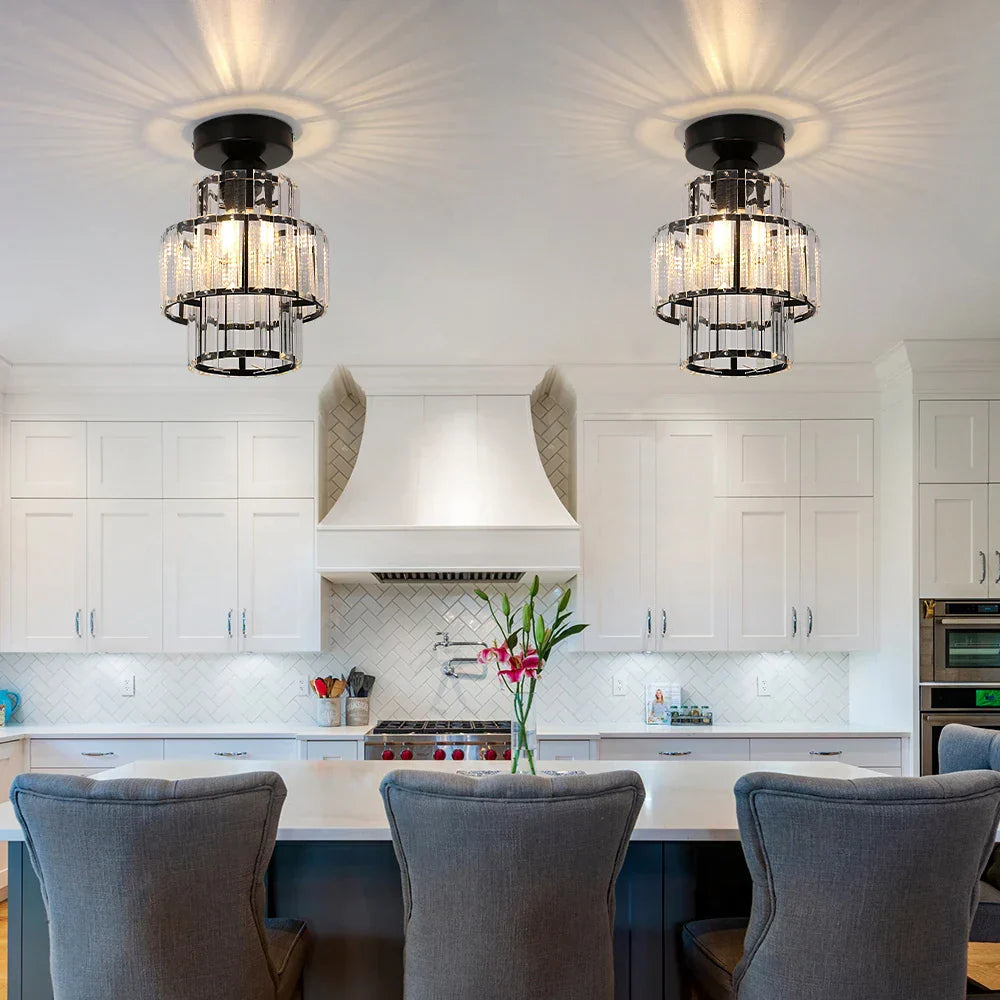 Crystal Chandelier: Modern LED Ceiling Lamp for Living Room, Hotel Lobby, and Hallway