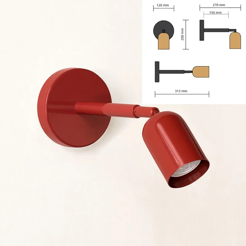 Adjustable GU10 LED Wall Sconce Modern Wall Light for Living Room & Bedroom