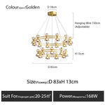 Copper Ring Pendant Lamp for Modern Luxury Living Room, Bedroom, Restaurant, Bar & Home Decor.
