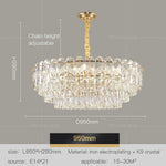 Crystal Chandelier LED Light: Modern Luxury Restaurant Hall Lighting