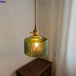 Green Glass Pendant Light Chandelier - Nordic LED Hanging Lamp for Home Decor
