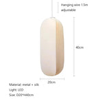 Silk Chandelier: Nordic Wabi Sabi LED Pendant Light for Home, Bar, and Dining Room