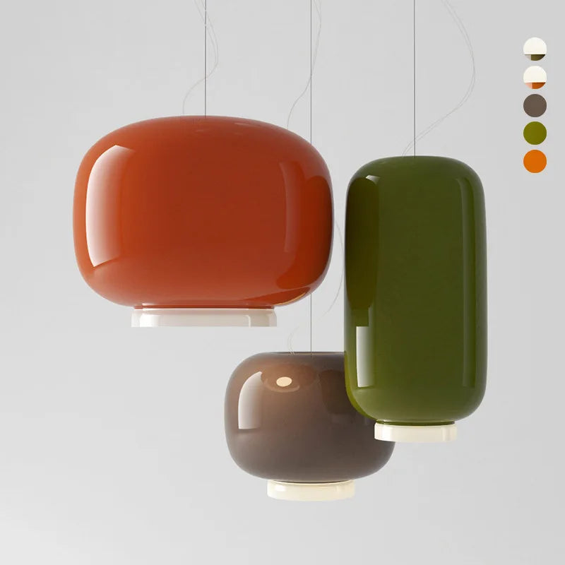Colorful Glass Pendant Lights for Dining Room and Bedroom