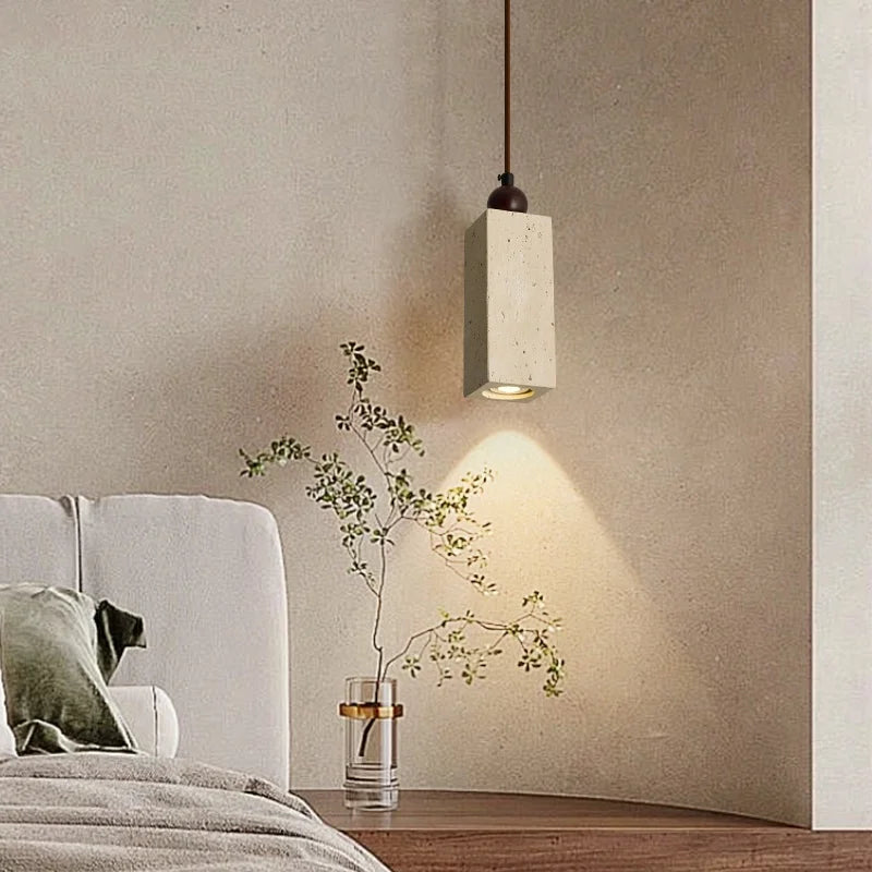 Natural Yellow Cave Stone LED Pendant Light for Home Decor