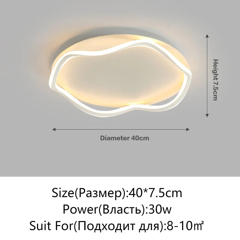 Modern Round LED Ceiling Lamp with Remote Control for Indoor Lighting