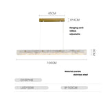 Gold Chrome LED Pendant Chandelier for Dining Room Lighting