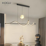 LED Pendant Light - Modern White/Black Long Line for Home, Restaurant, Office