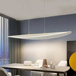 Long Curve LED Chandelier for Living Room Dining Office Decor