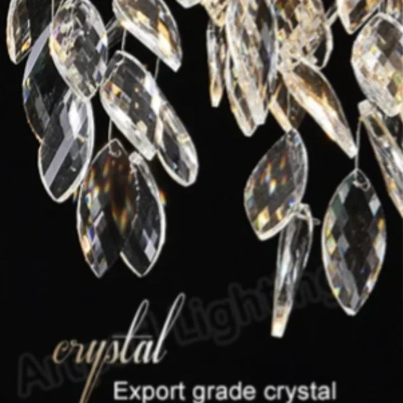 Luxury Crystal Chandeliers: Modern Metal Hanging Lamp for Dining Living Room Hotel Hall
