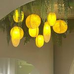 Silk Chandelier: Nordic Wabi Sabi LED Pendant Light for Home, Bar, and Dining Room