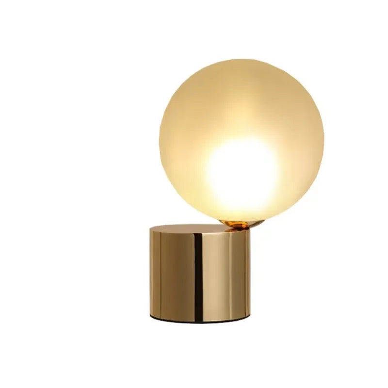 Glass Ball Table Lamp for Bedroom Study Hotel, Nordic Modern Decorative Bedside Light
