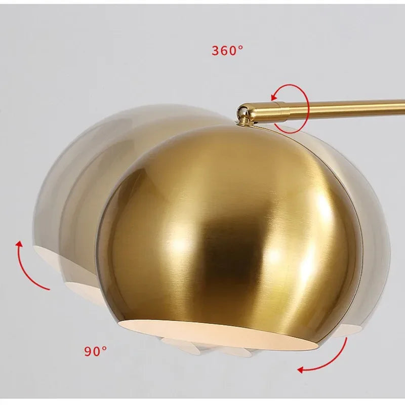 Gold Vintage Industrial Desk Lamp LED Nightstand Light
