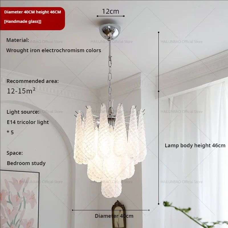 Crystal Glass Chandelier for Living, Dining & Bedroom - Elegant Medieval Art