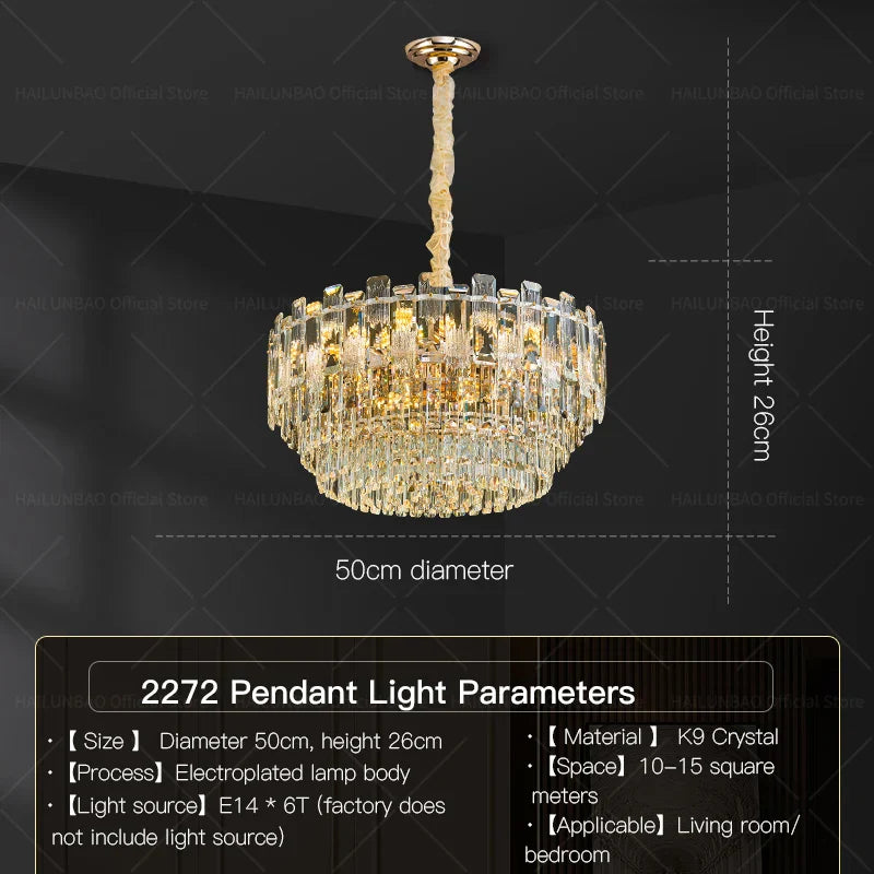 Crystal Light Chandelier: Luxury European Livingroom Lamp 2024 Collection