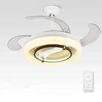 42" Bladeless Ceiling Fan Chandelier with Remote & Retractable Blades