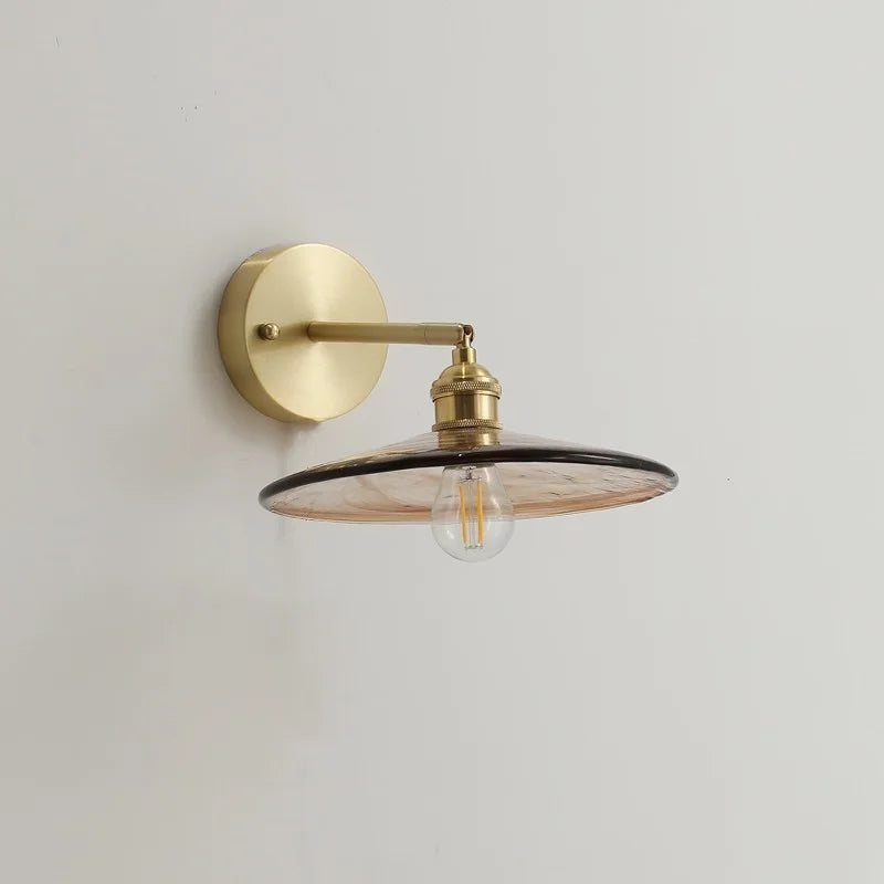 Nordic Glass Copper Wall Lights for Bedroom Living Room Home Decor