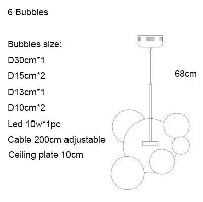 Nordic Mickey LED Glass Ball Pendant Light for Home Decor and Kitchen Lighting