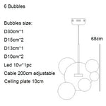 Nordic Mickey LED Glass Ball Pendant Light for Home Decor and Kitchen Lighting