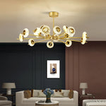 Crystal Lustre LED Chandelier for Home Decor - Luxury Round Ceiling Lamp