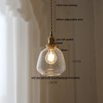 Afralia™ Bubble Glass Ball LED Pendant Lamp with Copper Knob Switch - Nordic Modern Home Decor