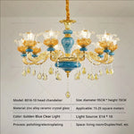 Luxury Ceramic Crystal Chandelier for Living Room, Bedroom, and Restaurant