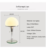 Nordic Glass Lampshade Desk Lamp for Bedroom Living Room Decor
