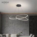 Circular Black/White Chandelier for Living, Dining, and Kitchen Room
