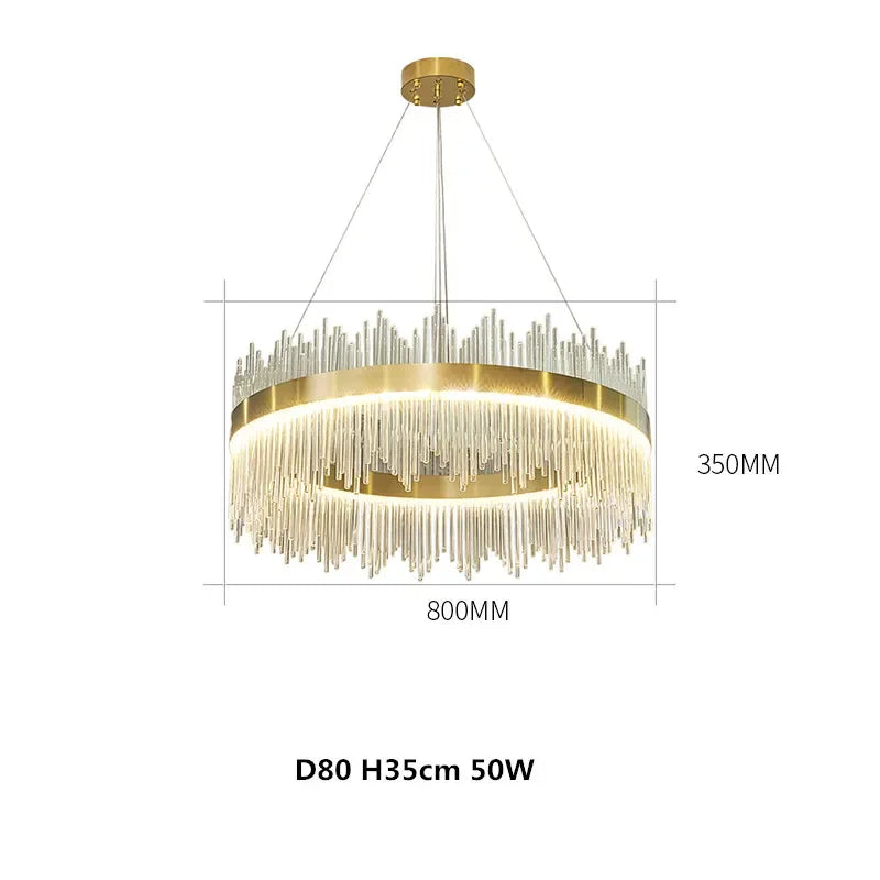 Modern Luxury Glass LED Pendant Light Chandelier