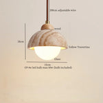 Yellow Travertine LED Pendant Lights with Long Arm Hanging Lamps
