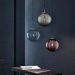 Water Pattern Glass Chandelier Pendant Light for Restaurant Bar Counter