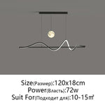 LED Pendant Light - Modern White/Black Long Line for Home, Restaurant, Office