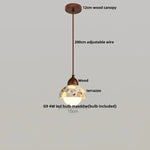 Wood LED Pendant Lamp Japan Style Wabi Sabi Hanging Light Fixtures