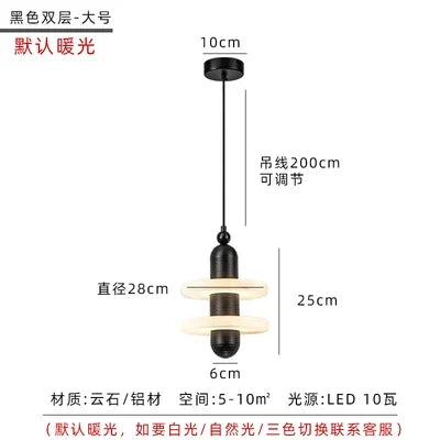 Nordic Marble Single Head Chandelier Luxury Lamps for Modern Restaurant & Bar
