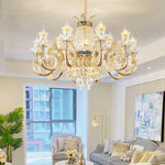 Crystal Dining Room Chandelier - Elegant Zinc Alloy Candle Lamp