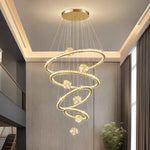 Crystal LED Chandelier: Modern Living Room Pendant Lights, Glass Globe Hanging Lamp